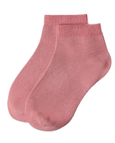 Memoi Basic Silky-soft Gauge Ankle Sock In Pink