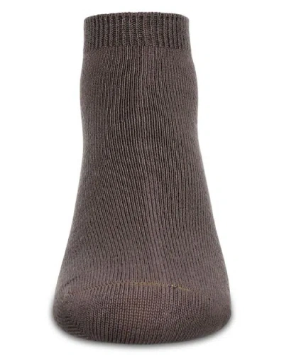 Memoi Basic Silky-soft Gauge Ankle Sock In Brown