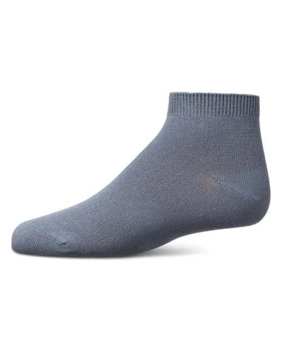 Memoi Basic Silky-soft Gauge Ankle Sock In Blue