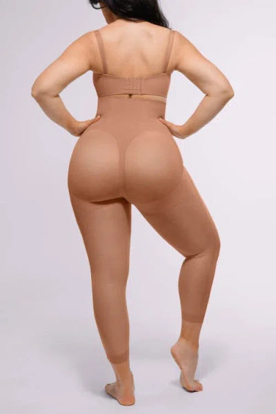 Shapellx Meshsmooth Butt-lifting Capri In Brown