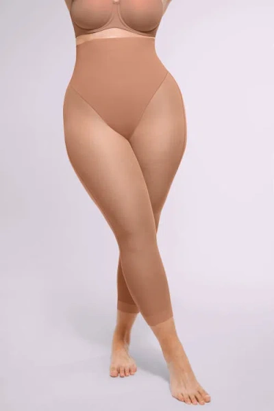 Shapellx Meshsmooth Butt-lifting Capri In Brown