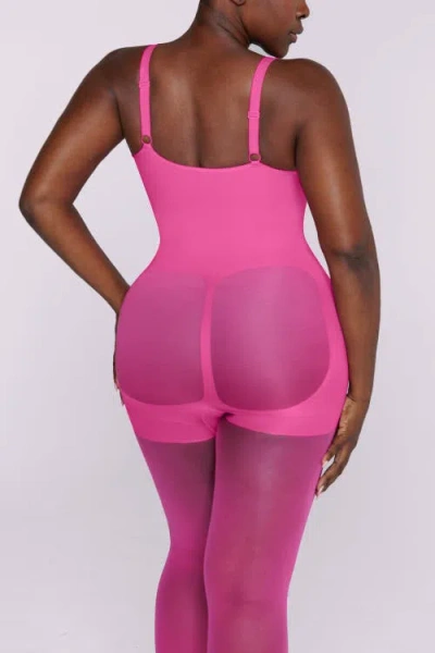 Shapellx Mistweave Skin Flow Full Coverage Bodysuit In Pink