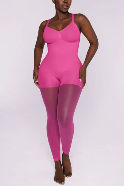 Shapellx Mistweave Skin Flow Full Coverage Bodysuit In Pink