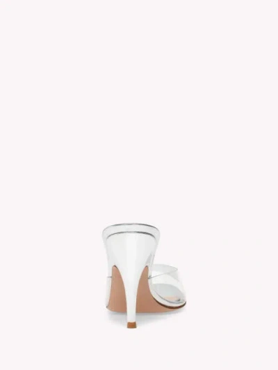 Gianvito Rossi Sofia Metallic Transparent-strap Mules In Transparent