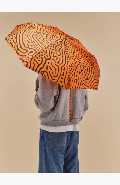 Original Duckhead Compact Umbrella With Automatic Open-close Function In Orange