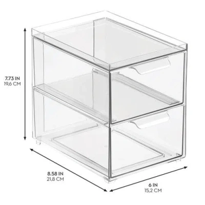 Mdesign 2-drawer Stackable Organizer In Transparent