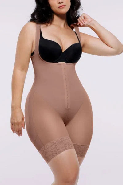 Shapellx Airslim® Extreme Compression Open Bust Bodysuit In Gray