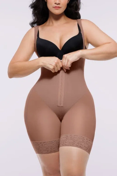 Shapellx Airslim® Extreme Compression Open Bust Bodysuit In Gray