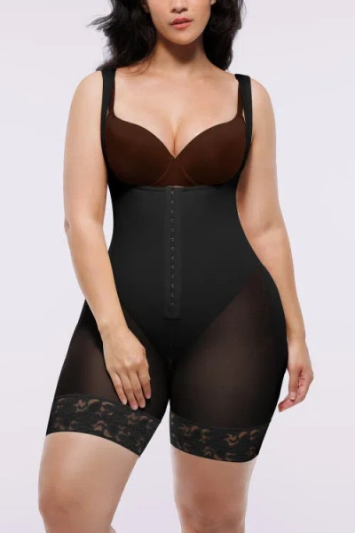 Shapellx Airslim® Extreme Compression Open Bust Bodysuit In Black