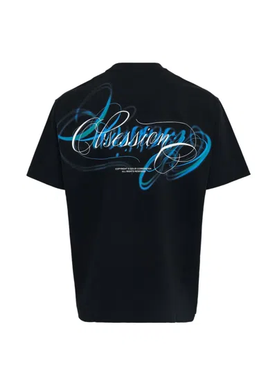 Solid Homme Printed T-shirt In Black