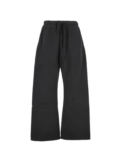 Essentials Drawstring-fastening Track Pants In Black