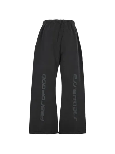 Essentials Drawstring-fastening Track Pants In Black