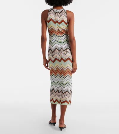 Missoni Ärmelloses Langkleid Aus Baumwolle Und Viskose Mit Fischgrätmuster In Multi