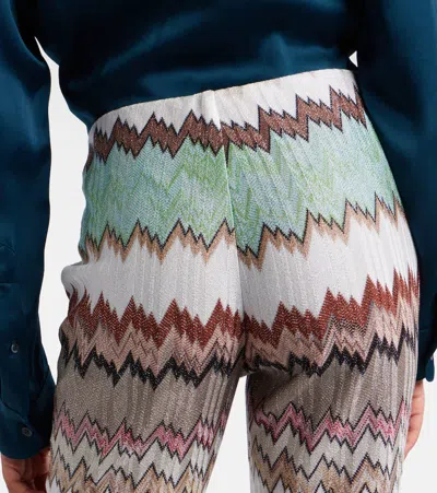 Missoni Snake-pattern Metallic-knit Trousers In Multi