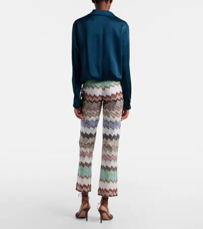 Missoni Snake-pattern Metallic-knit Trousers In Multi