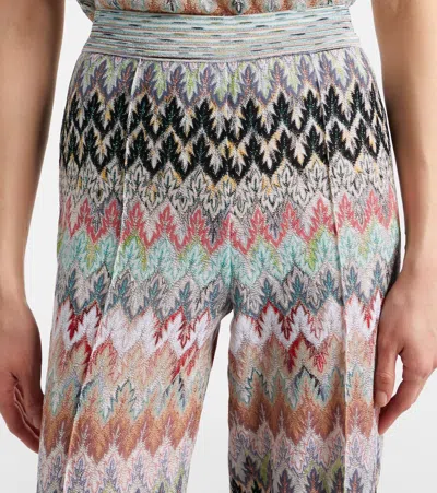 Missoni Zigzag Wide-leg Trousers In Gray