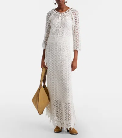 Isabel Marant Hydra Cotton-guipure Lace Maxi Dress In White