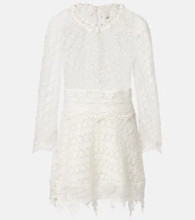 Isabel Marant Hizene Cotton-guipure Lace Mini Dress In Neutral