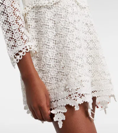 Isabel Marant Hizene Cotton-guipure Lace Mini Dress In Neutral