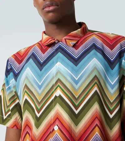 Missoni Bowlinghemd Aus Viskose Mit Grossem Zickzackdruck In Multi