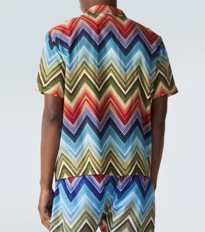 Missoni Bowlinghemd Aus Viskose Mit Grossem Zickzackdruck In Multi