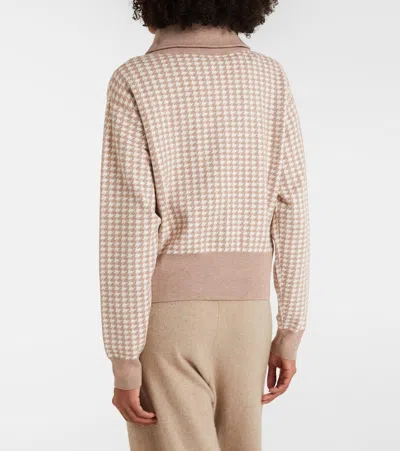 Varley Ablett Houndstooth Jacquard Zip Cardigan In Multi