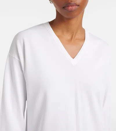 Max Mara Embroidered Top In White
