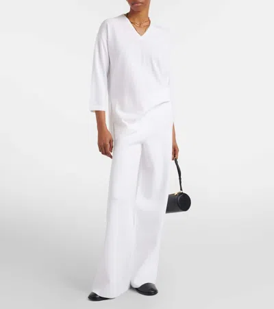 Max Mara Embroidered Top In White