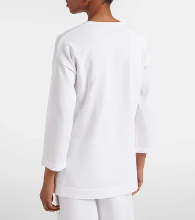 Max Mara Embroidered Top In White