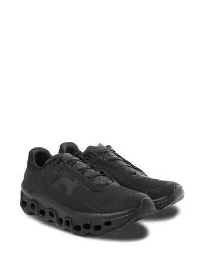 On Running Black Mesh Cloudmster Sneakers In Black