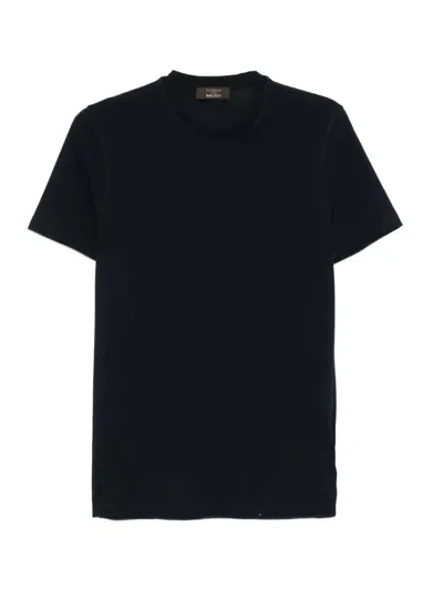 Zanone Crew Neck Short Sleeve Basic T-shirt In Black