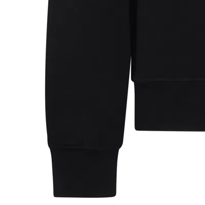 Ami Alexandre Mattiussi Ami Paris Embroidered Crew Neck Sweater With Ribbed Trims In Black