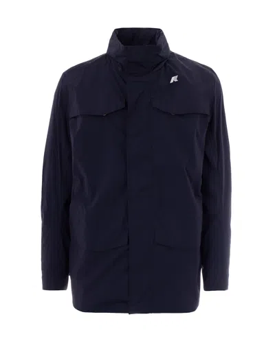 K-way Man Jacket Midnight Blue Size Xxl Recycled Polyamide In Multi