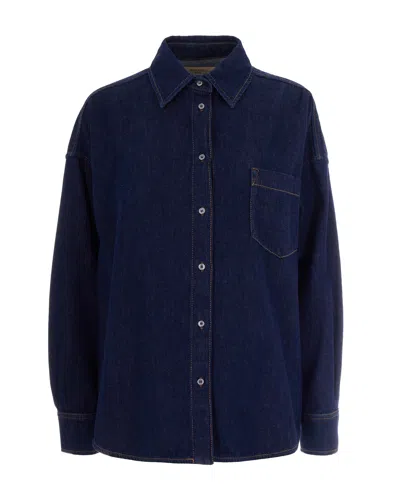Weekend Max Mara Camicia Oversize Dark Blue In Blue