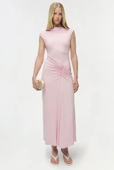 Simkhai Acacia Draped Jersey Dress In Pink
