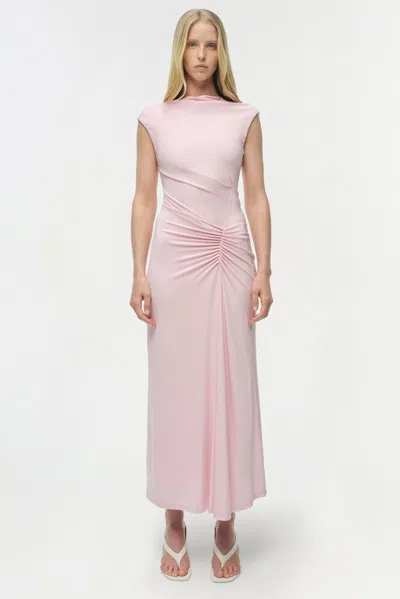 Simkhai Acacia Draped Jersey Dress In Pink