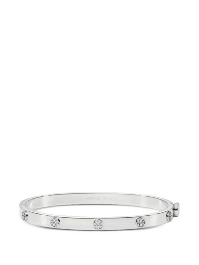 Tory Burch Icon Hinge Stud Bracelet In Metallic