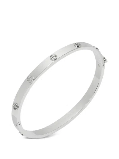 Tory Burch Icon Hinge Stud Bracelet In Metallic