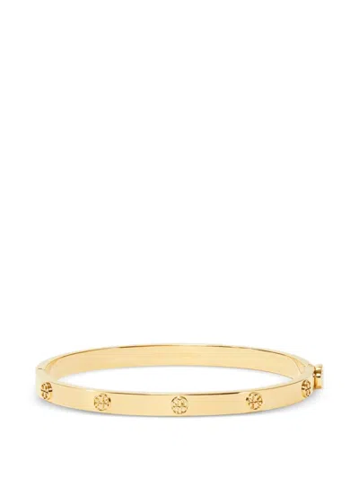 Tory Burch Miller Goldtone Stud Hinge Bracelet In Gold