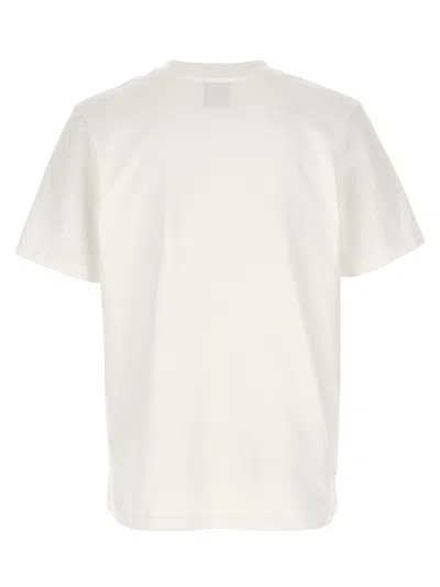 Casablanca Graphic Print Organic Cotton T-shirt With Ribbed Neckline In White