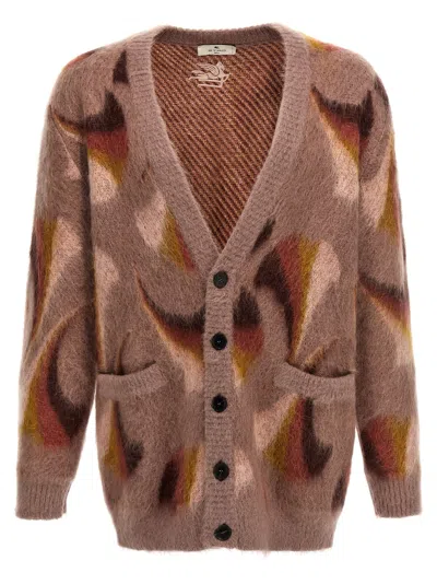 Etro Multicolor Patterned Cardigan In Multi