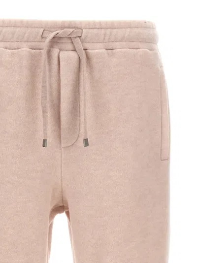 Etro Wool Blend Joggers With Embroidered Logo In Pink