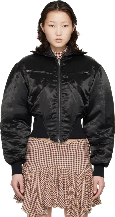 Knwls M Claw Padded Bomber Jacket In Black