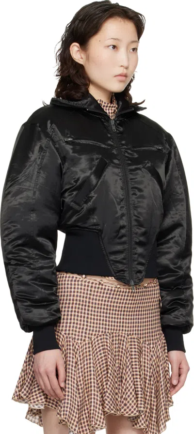 Knwls M Claw Padded Bomber Jacket In Black