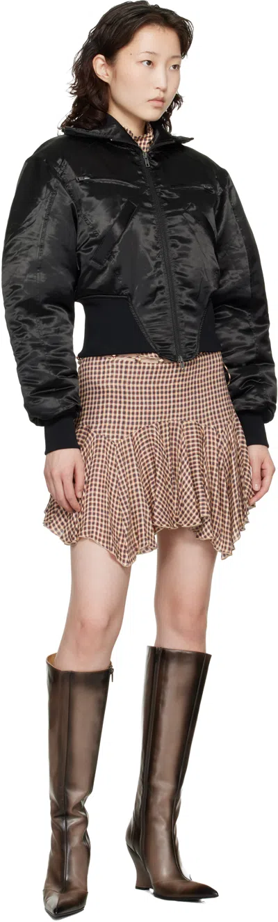 Knwls M Claw Padded Bomber Jacket In Black