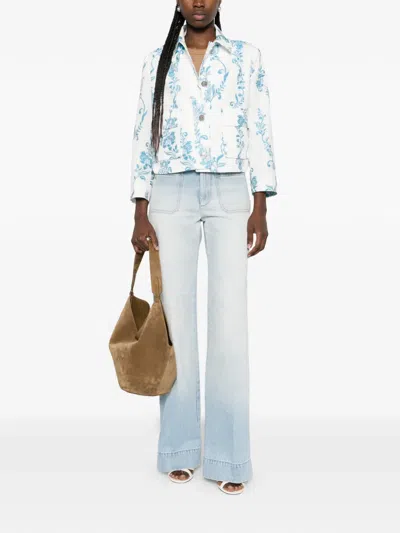 Etro Floral-embroidered Patch-pockets Jacket In Multi