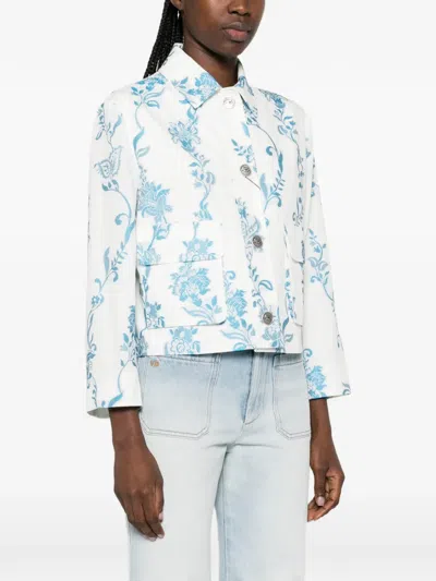 Etro Floral-embroidered Patch-pockets Jacket In Multi