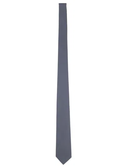 Tagliatore Blue None Geometric Tie In Gray