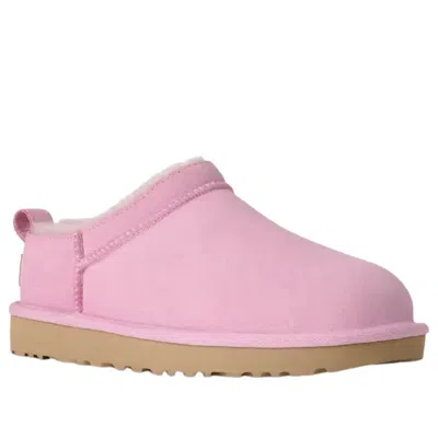 Ugg Classic Micro Pink Suede Boots In Pink