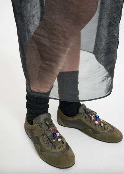 Cecilie Bahnsen Blaise Suede Technical Sneakers In Multi